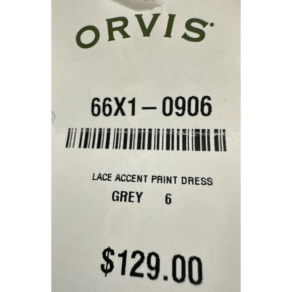 Orvis Lace Print Dress Size 6. Wool Blend - Picture 5 of 6